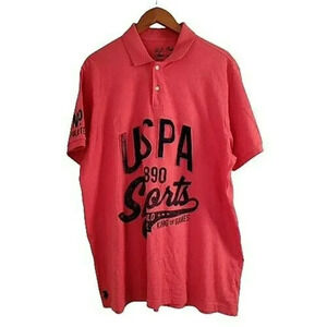 U S Polo Assn T-shirt polo Collared Red Size XL Men's USPA 1890 sports